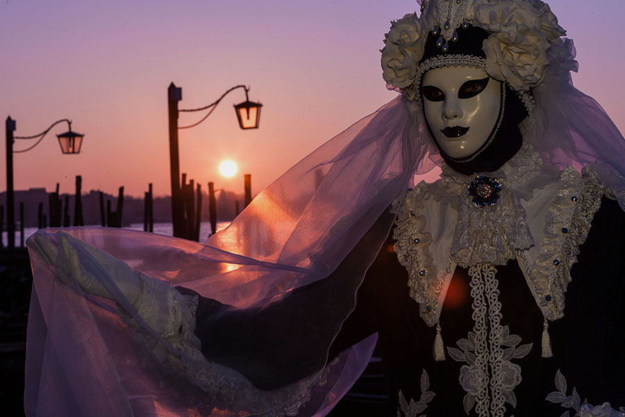 Kostümierte Person, Venedig