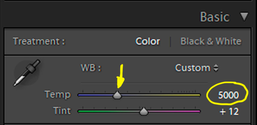 White Balance Slider White Balance Slider