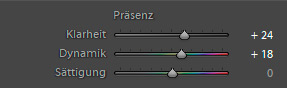 Screenshot der Sättigungs- und Dynamik-Regler