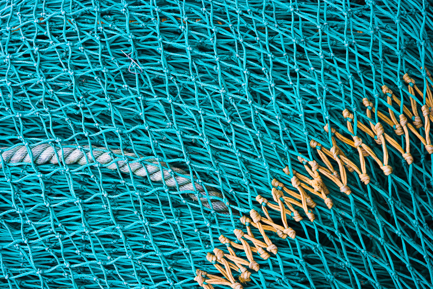 Detail eines Fischernetzes